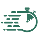 Icon of a stopwatch representing Isaiah's Tree Service's prompt response times.