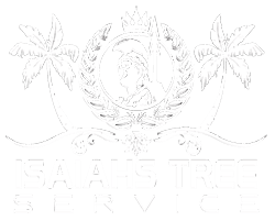 Isaiah's Tree Service logo in white.